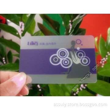 Semi-transparent card
